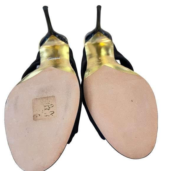 OSCAR DE LA RENTA Glenn Satin Mule Sandals - Picture 8 of 8